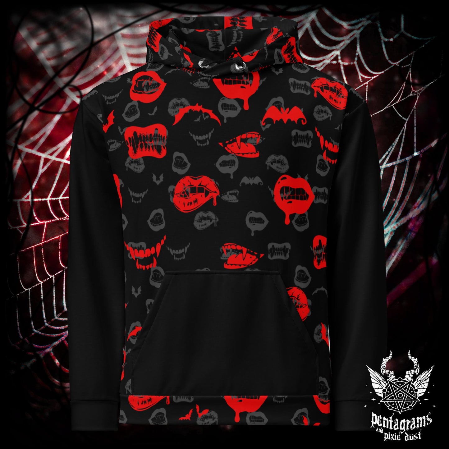 Bites n Bats Red - Hoodie