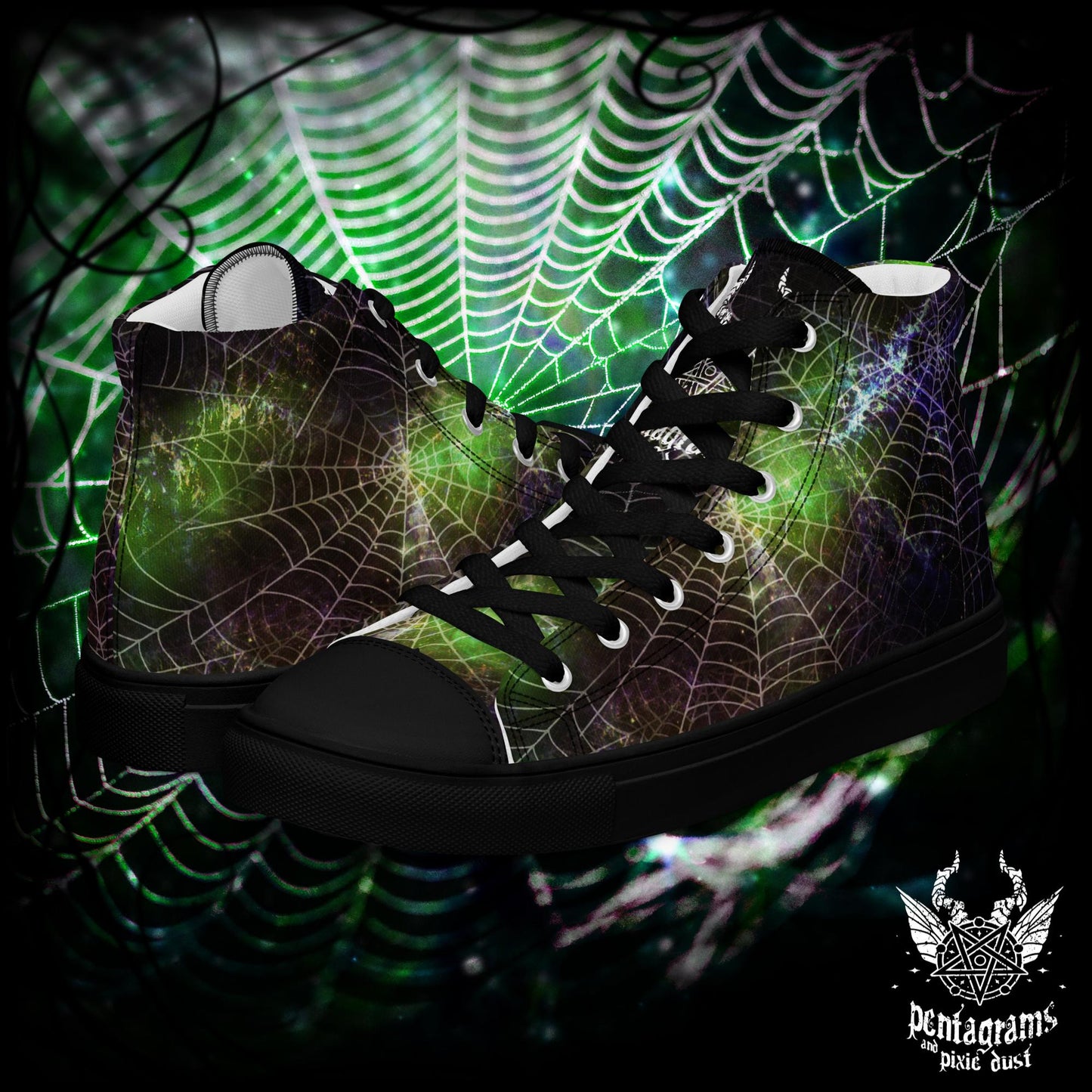 Cosmic Web - Men’s high top canvas shoes