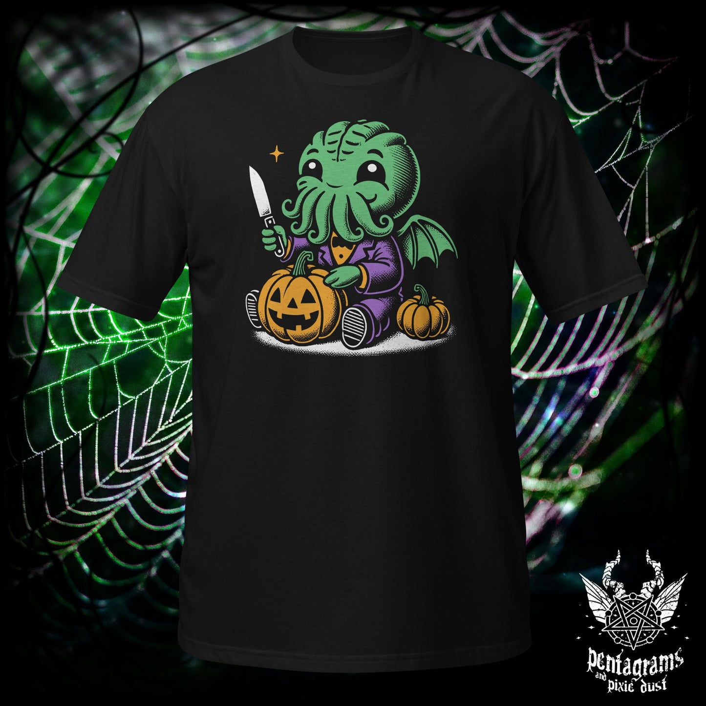 Pumpkin Carving Cthulhu - T-Shirt