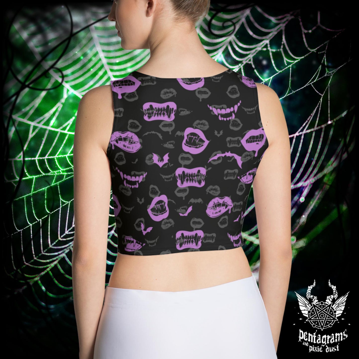 Bites n Bats Purple - Crop Top