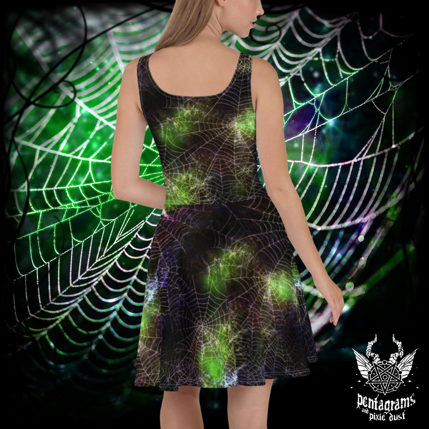 Cosmic Webs Skater Dress