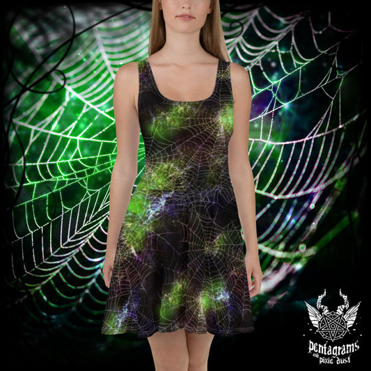 Cosmic Webs Skater Dress