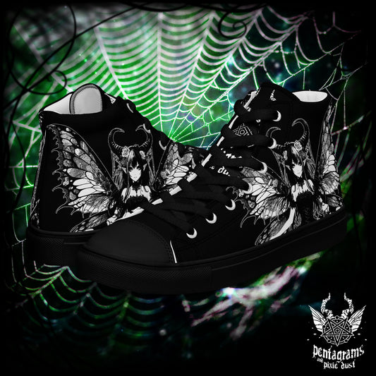 Dark Pixie - High Top Canvas Shoes