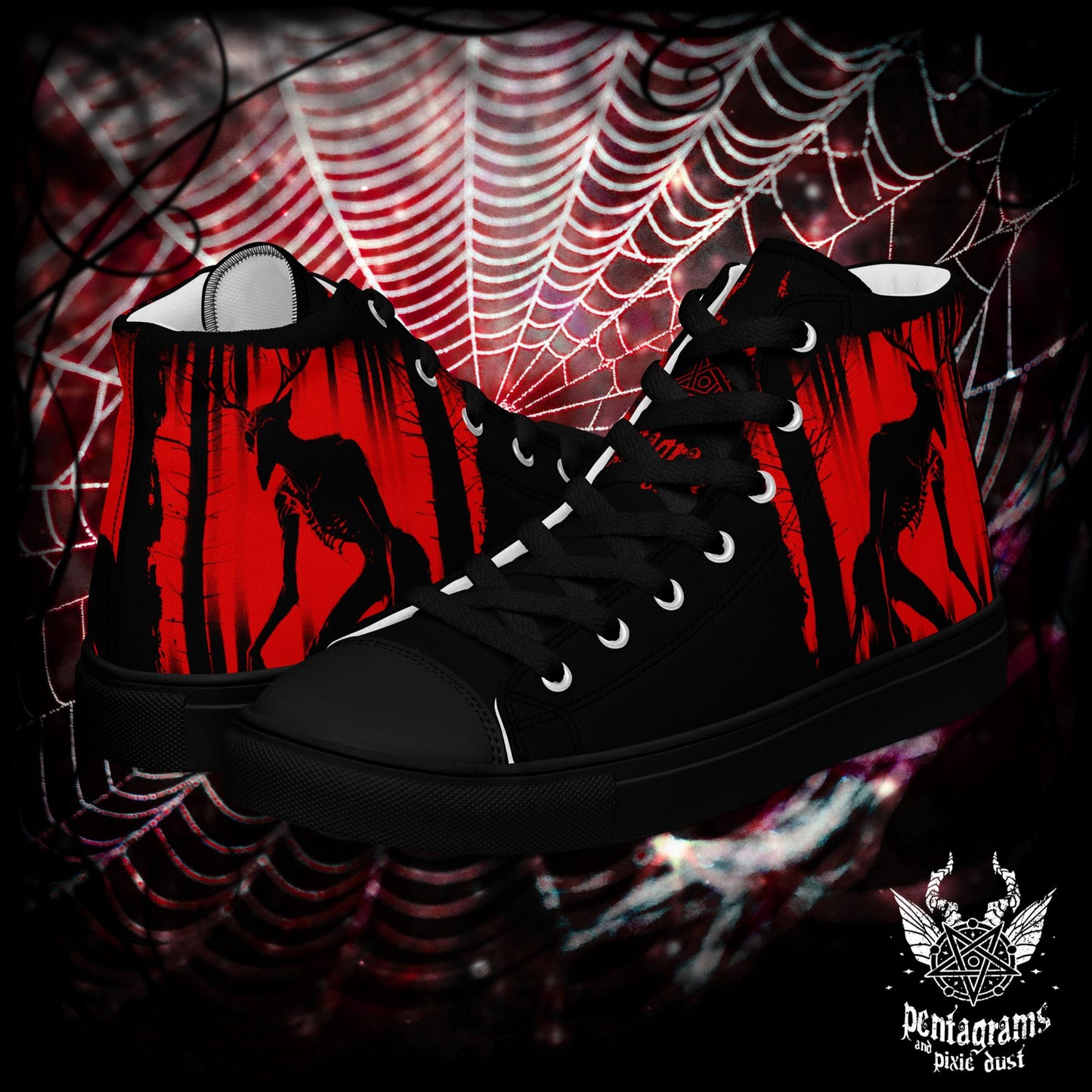 Wendigo - Red Series - High Top Canvas Shoes