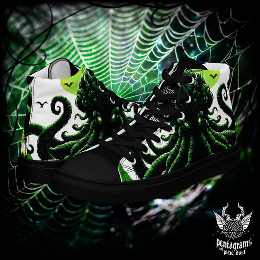 Cthulhu - Pixel Art Men’s high top canvas shoes