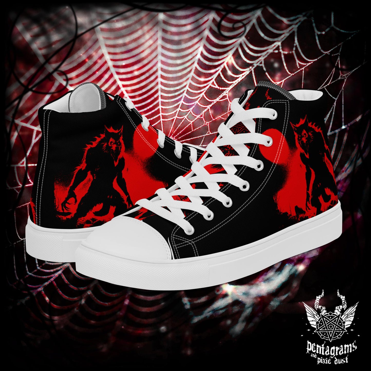 Wolfman - Red Series - High Top Canvas Shoes