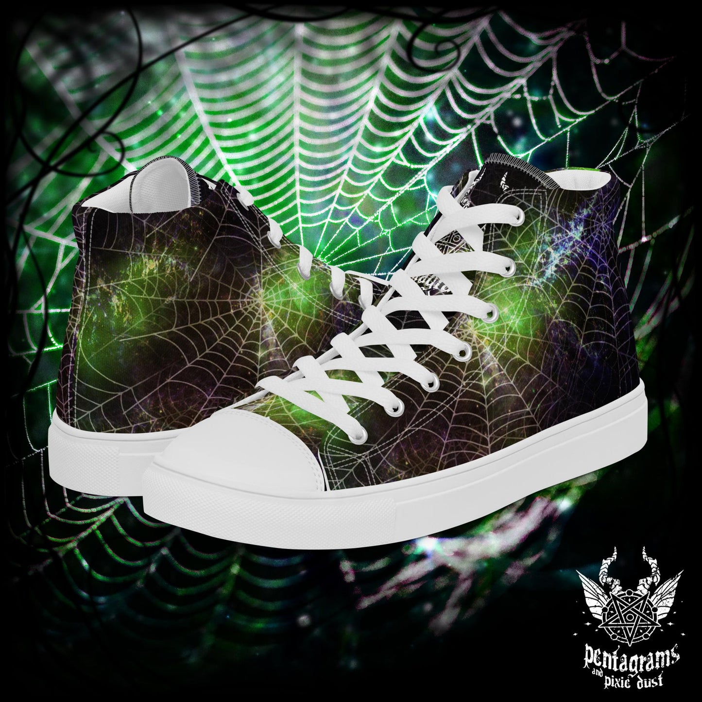 Cosmic Web - Men’s high top canvas shoes