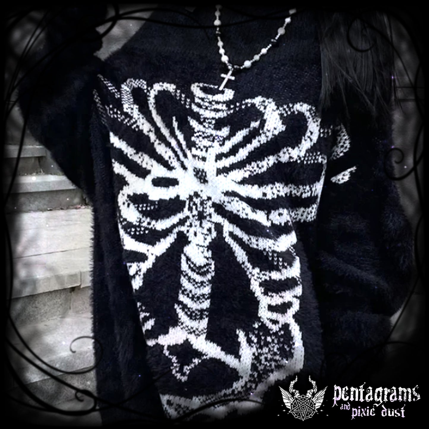 Cozy Knitted Skeleton Sweater