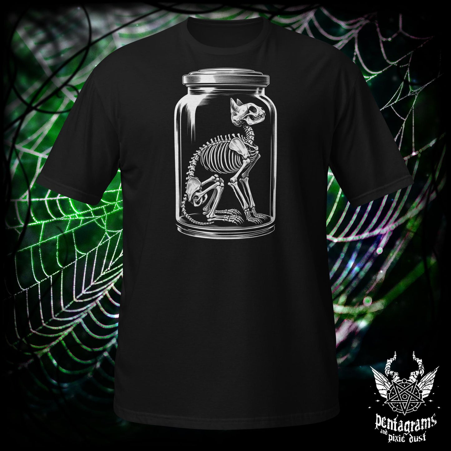 Skeleton Cat - Jarred Oddities Series - T-Shirt