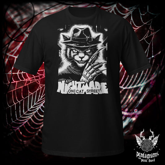 A Nightmare on Cat Street - Horror Parody - T-Shirt