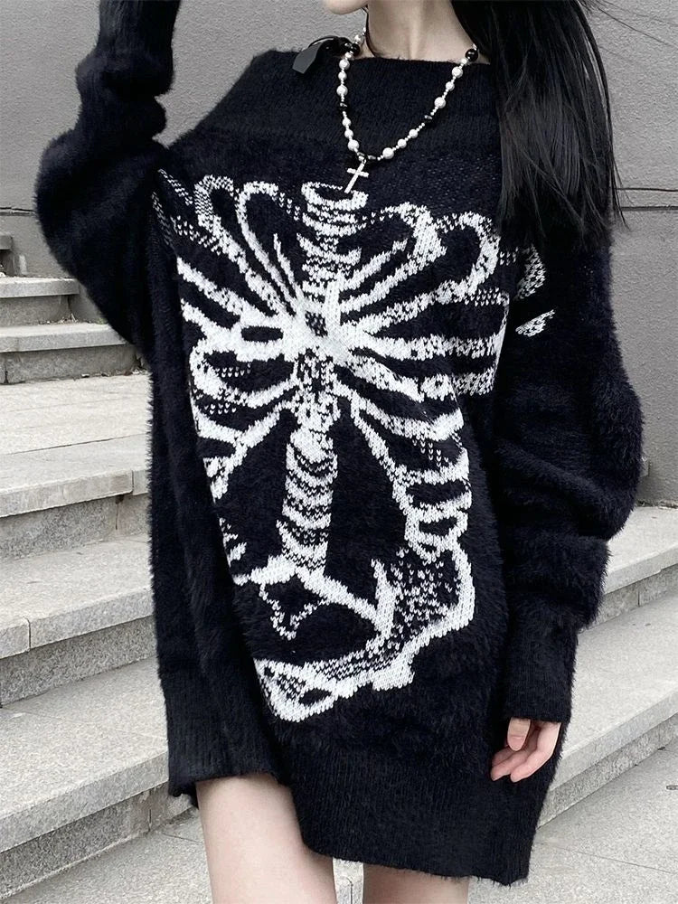 Cozy Knitted Skeleton Sweater