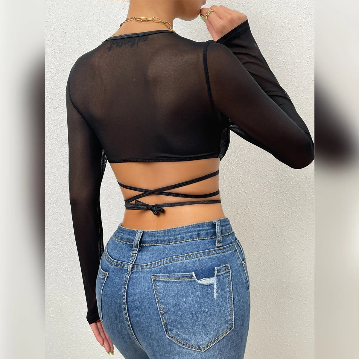 Bandage Lace Crop Top