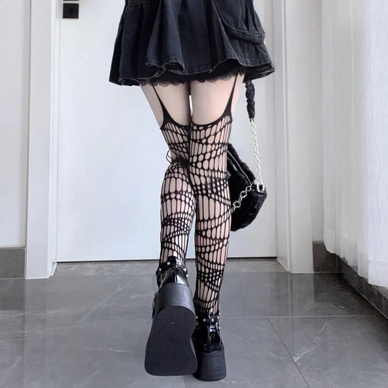 Hollowed Fishnet Stockings